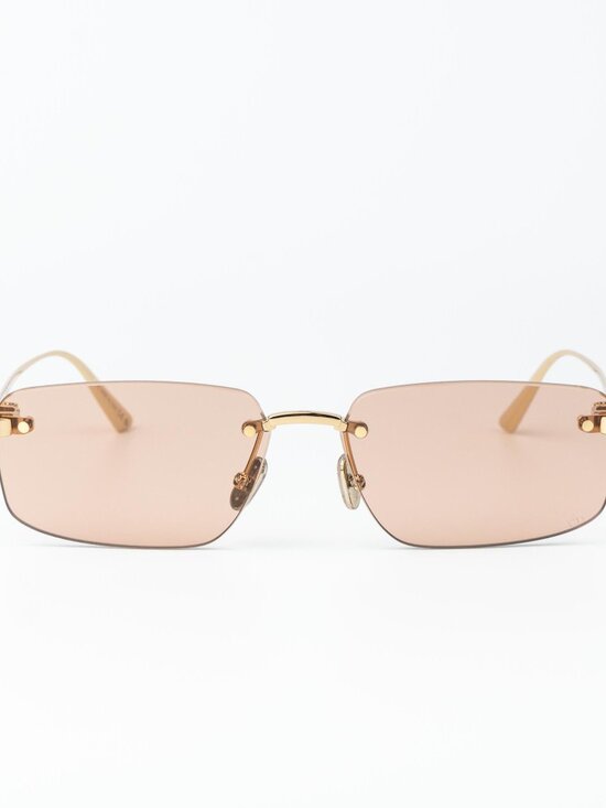 Dior Women Sunglasses Gold Rose Rectangle CDIOR S4U B0L0 NEW AUTHENTIC main image 14